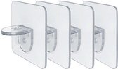 4 x zelfklevende dragers - sterk - dubbelzijdige plakdragers - ophangdragers voor planken of haken - ophangsysteem voor planken - woonkamer - badkamer - slaapkamer -keuken - set va