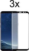 Samsung S8 Screenprotector - Beschermglas Samsung galaxy S8 Screen Protector Glas - Full cover - 3 stuks