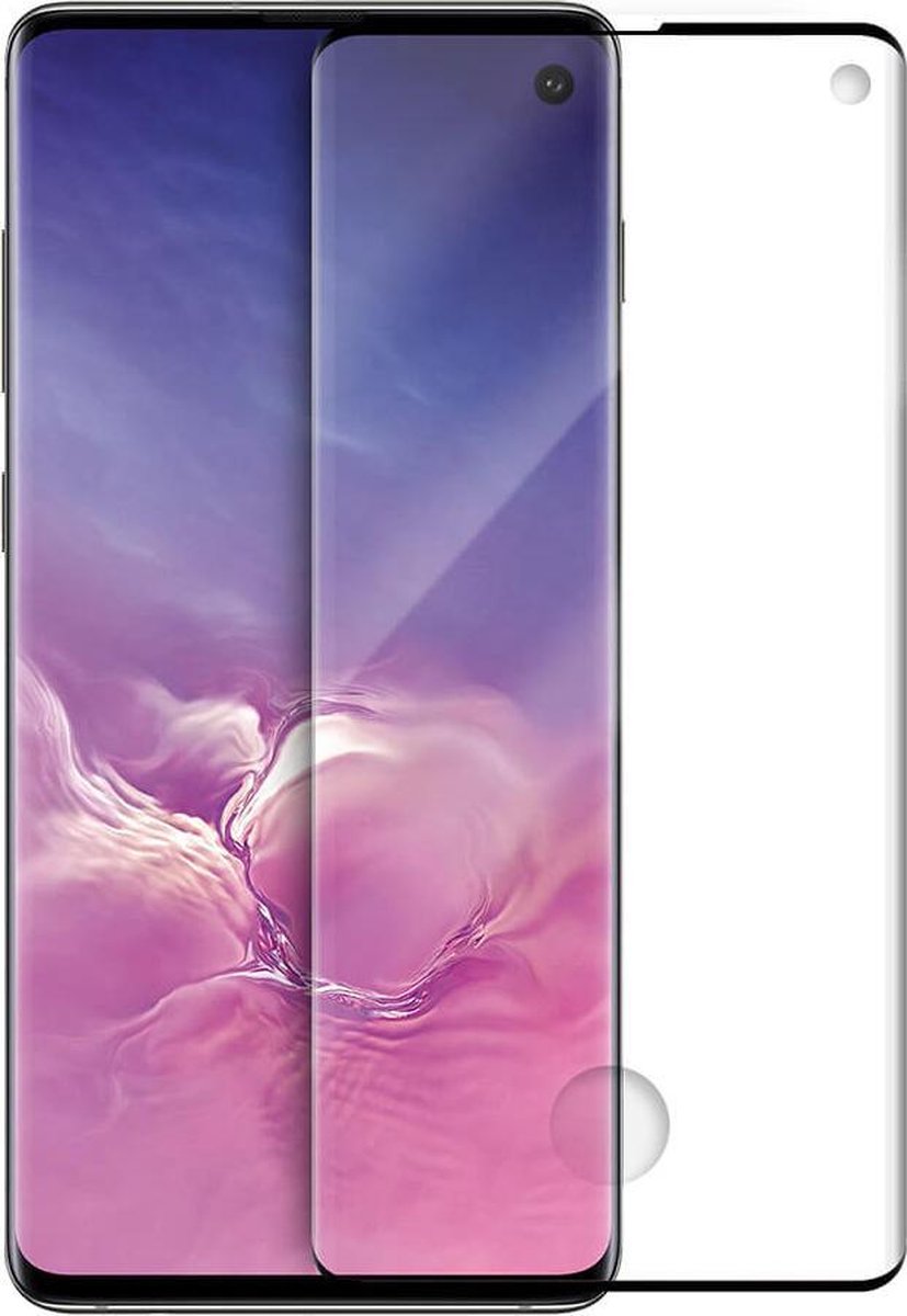 Samsung S10 Screenprotector - Beschermglas Samsung galaxy S10 Screen Protector Glas - Full cover - 1 stuk - LuxeRoyal