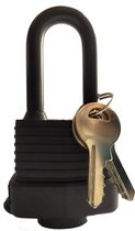 Boxus Sterk & Waterbestendig Hangslot - Voor Buiten en Binnen - Padlock - Hoge beugel - 2 sleutels - Zwart - Voor Fiets, Kast, Scooter, Motor, Poort, Deur, Aanhangwagen