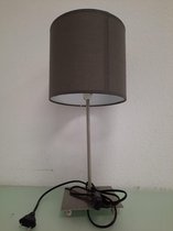 Lamp rvs met een grijze lampenkap