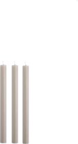 Rustik Lys lange dinerkaarsen 2.1 x 29 cm | Linen Grey | Doos met 30 stuks