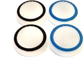 Thumb Grips | Thumb Sticks | Gaming Thumbsticks | Geschikt voor Playstation PS5 PS4 PS3 & Xbox X S One 360 | 1 Set = 4 Thumbgrips | Wit Zwart (2x) en Wit Lichtblauw (2x)