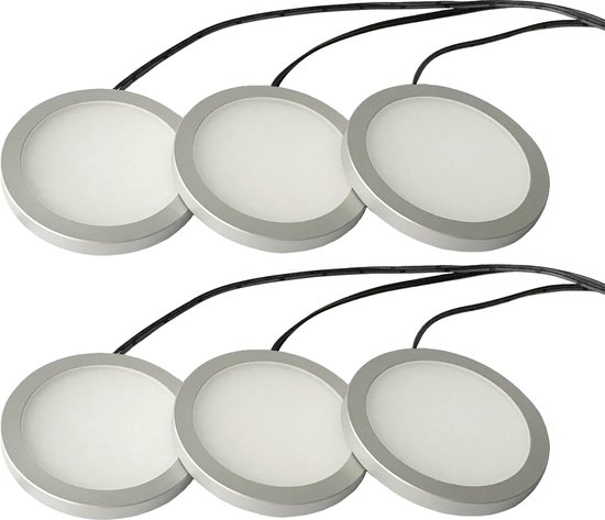 klauw Wederzijds kast LETT® Opbouw LED Spotjes met Dimknop - Set van 6 Lampjes - Kastverlichting  | bol.com