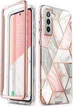 Supcase - Samsung Galaxy S21 Cosmo Hoesje - Marble Pink