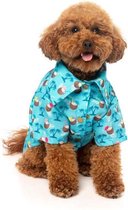 FuzzYard Hawaiian Shirt - Blue Oasis - Honden blouse - Blauw - Maat XXL