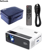 Mini Beamer HD - 1280 X 720P - HMDI Kabel, Draagtas en Afstandsbediening - Wit