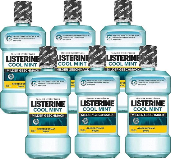 Listerine - Cool Mint Mild Taste - 6 x 500 ml - Voordeelverpakking