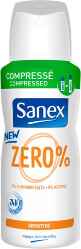 Onderscheiden iets Zijdelings Sanex Deodorant Spray Compressed Zero% Gevoelige Huid 100 ml | bol.com