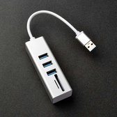 Sounix 5-in-1 High Speed | 3 Poorten |  3.0 USB Hub | Multi Oplaadadapter | USB multifunctionele kaartlezer | Micro SD | SD | Macbook | iMac | PC | Zilver