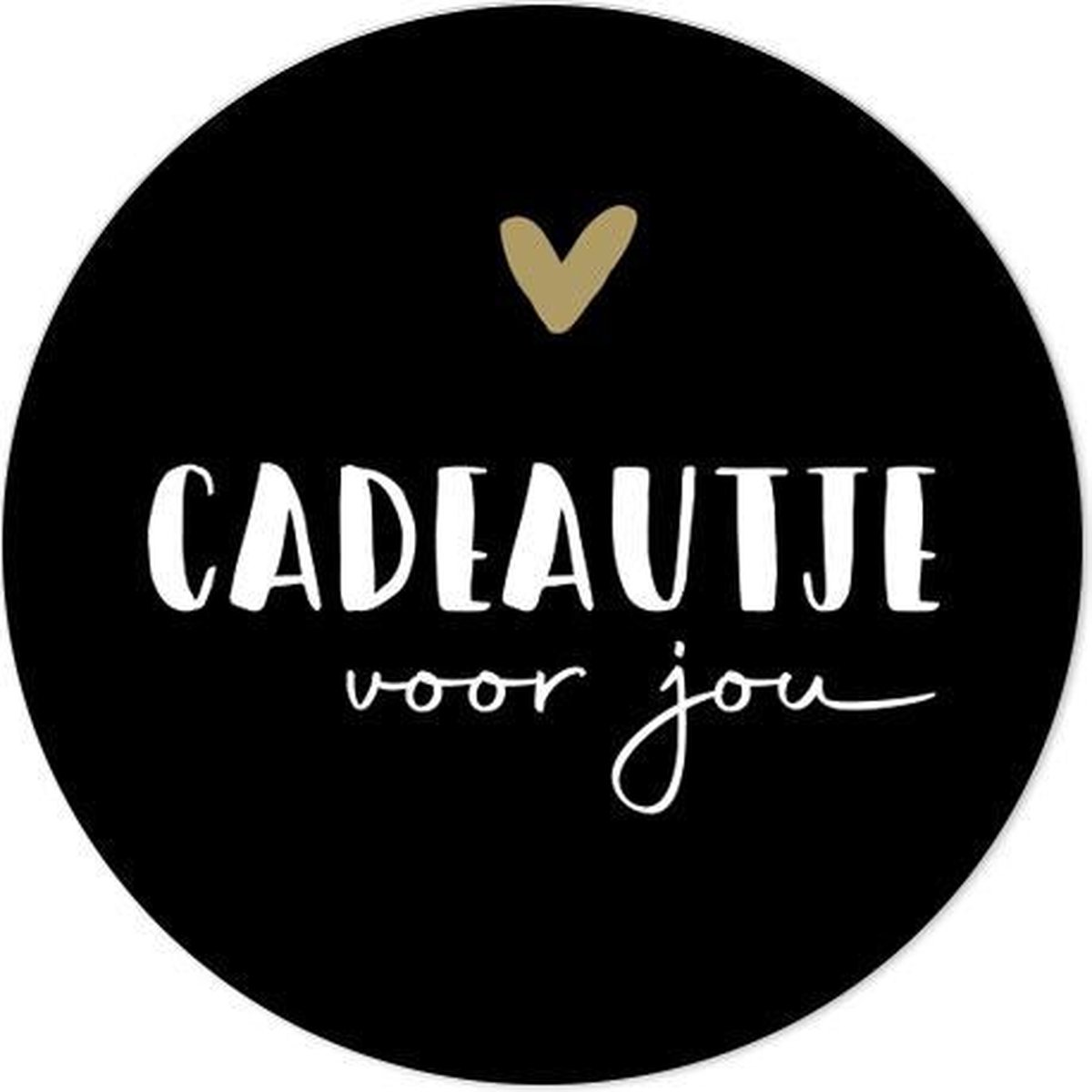 Label2X Sticker cadeautje voor jou zwart 10st. - Default Title
