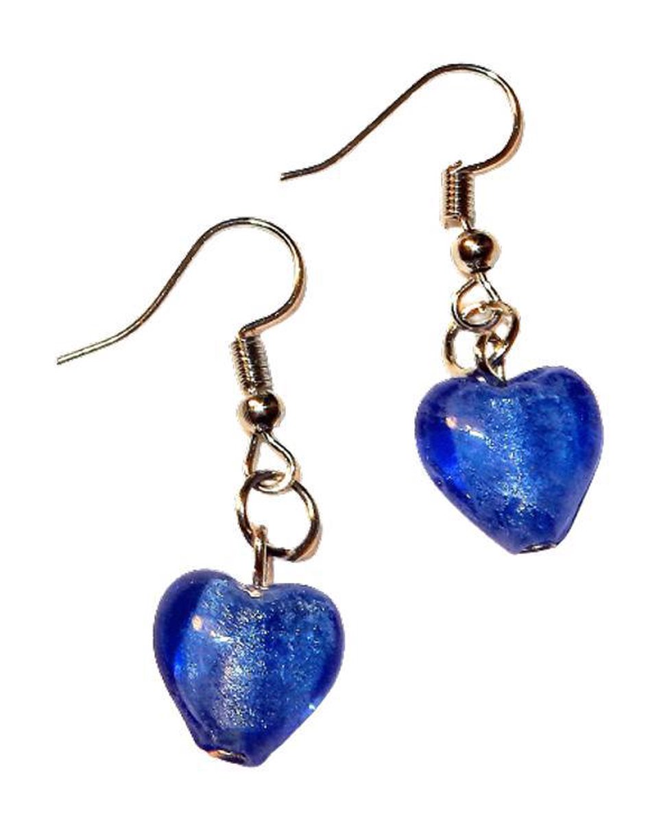 Murano oorhanger azuur blauw