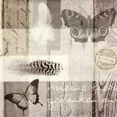 Paper+Design Servetten - servetten - 33 x 33 - lunchservetten - vlinders Papillon poesy - 33 x 33