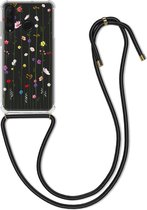 coque de téléphone kwmobile pour Huawei P30 Lite - Coque avec cordon multicolore / transparente - Coque arrière pour smartphone