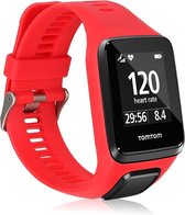 kwmobile bandje compatibel met TomTom Adventurer/Runner 3/Spark 3/Golfer 2 - Armband voor fitnesstracker in rood - Horlogeband