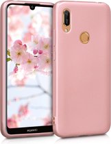 kwmobile telefoonhoesje voor Huawei Y6 (2019) - Hoesje voor smartphone - Back cover in metallic roségoud