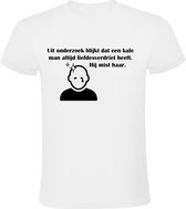 Kale man liefdesverdriet mist haar t-shirt | opa | vader | vrijgezel | Wit