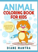 Animals Coloring Book for Kids: 2 Books in 1