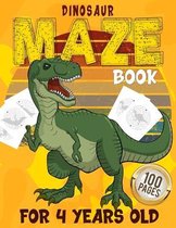 Dinosaur Maze Boor For 4 Years Old 100 Pages