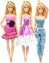 Barbie jurkjes - Poppenkleding - Schoentjes - Kettinkjes