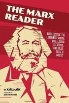 Boek "The Marx Reader" met een afbeelding van Karl Marx en de ondertitel "Manifesto of the Communist Party. Wage Labour & Capital, and Value. Price & Profit."