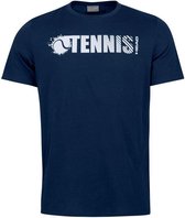 HEAD Font T-Shirt Tennis Tennisshirt Heren Blauw - Maat XXL