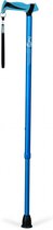 Hugo - Wandelstok Derby Handvat - aqua - in hoogte verstelbaar 71 - 96 cm