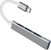 SVH Company Aluminium USB Hub met 4 Poorten – USB C interface naar USB A 3.0 – Grijs