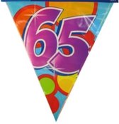 2 stuks Vlaggenlijn 65 jaar , Verjaardag, Feest