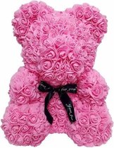 Rozen Teddy Beer – Roos Beer – Valentijn – Liefde – Roze - 25cm – Moederdag