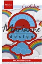 Marianne Design Creatables Snij en Embosstencil - Regenboog en wolken