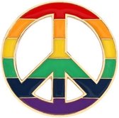 Pride Peace Logo Kledingspeld - Gay Pride - Regenboog Pin Broche - 1 stuks
