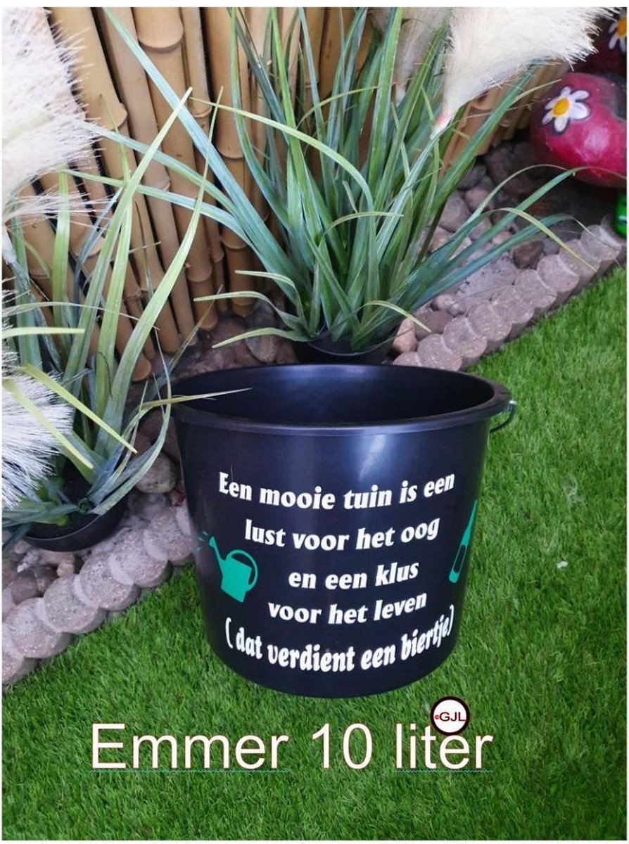 Goedkoopste Emmer 10 liter met Tekst Tuin Klus Tuinieren Bier Vader Spreukbord Quote Klussen Cadeau Geschenk Vaderdag Verjaardag Spreuk Spreuken Quote Tekst Handgemaakt