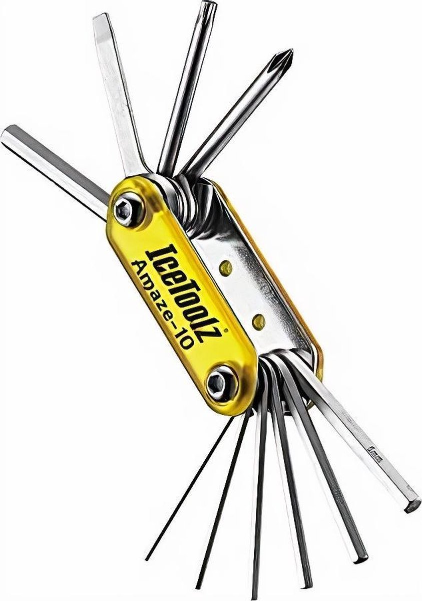 Bol.com IceToolz Multitool - 10-delig - Compact - Staal - Voor Fietsonderhoud aanbieding