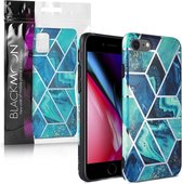 iPhone SE 2020 hoesje - iPhone 7 / 8  - art deco - blauw