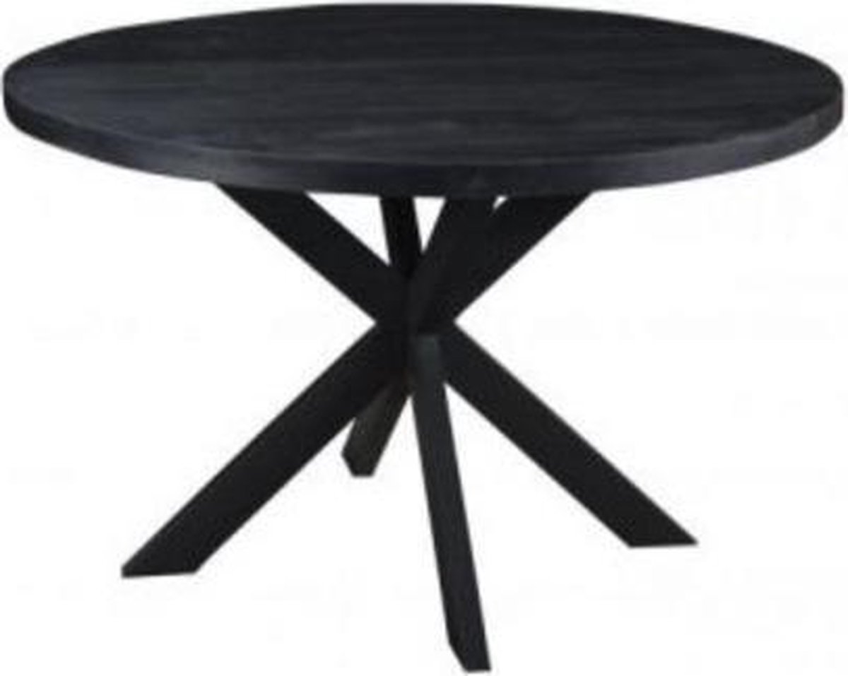 Bahia ronde tafel zwart mangohout 130 cm - Estilosa