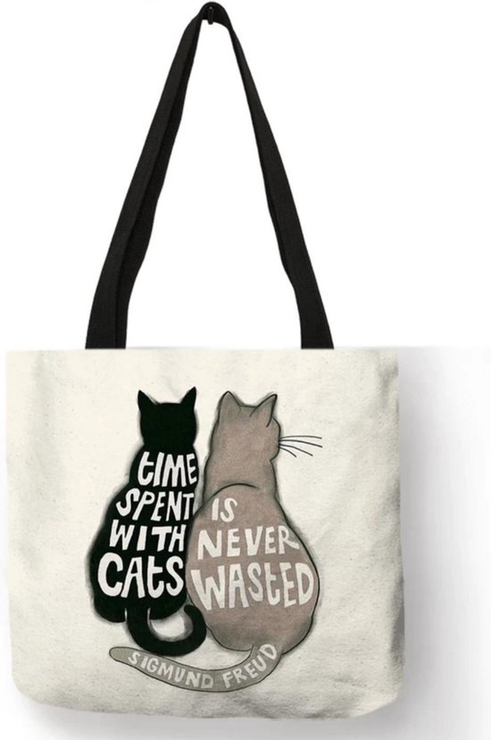 Kattenhebbedingen - Tas - Kat - Poes - Voor de kattenliefhebber - Time spent with cats Kattenhebbedingen - Tas - Kat - Poes - Voor de kattenliefhebber - Time spent with cats