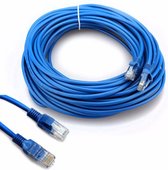 Netwerkkabel RJ45 M/M - Hoge Kwaliteit Netwerkkabel Blauw - Internet Kabel - 10 GB/ps - 2 M - CAT 5E Netwerkkabel voor PC's