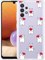 Hoesje Geschikt voor Samsung Galaxy A32 4G Lovely Bears