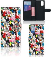 Wallet Book Case Geschikt voor Samsung Galaxy A02s Flip Cover Geschikt voor Samsung M02s Telefoon Hoesje Birds