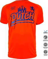 I Am Dutch Voetbalshirt Oranje - Reflecterend - Koningsdag - Maat L