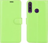 Huawei Y6p Hoesje - Mobigear - Classic Serie - Kunstlederen Bookcase - Groen - Hoesje Geschikt Voor Huawei Y6p