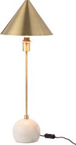 J-Line Tafellamp Kegel Marmer/Metaal Wit/Goud