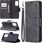 Samsung Galaxy A72 hoesje - MobyDefend Wallet Book Case Met Koord - Zwart - GSM Hoesje - Telefoonhoesje Geschikt Voor: Samsung Galaxy A72