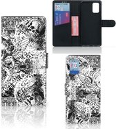 Telefoonhoesje Samsung Galaxy A02s Flip Cover Samsung M02s Wallet Book Case Skulls Angel