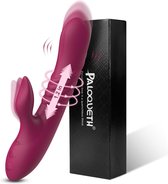 Paloqueth - 3 in 1 rabbit vibrator - thrusting - stotend - roterend - rotating - g-spot en clitoris stimulatie - 14 standen