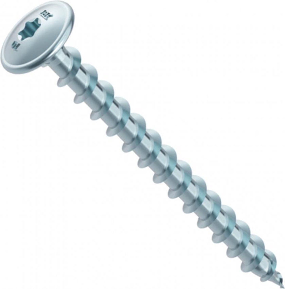 Tellerkopschroef. 6.0 x 50mm. lang. Bolkop-Torx-T-35. Verzinkt. 4 stuks Meubelschroef. Ifix-Pro.