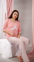VANILLA – Dames pyjama - Pyjamasets – Tweedelig – Viscose – Roze – PJ1340 - XS
