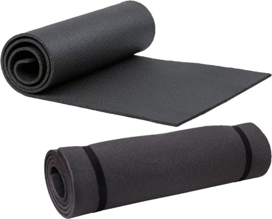 Yogamat - Fitness Mat - 16mm - Zwart -Extra Dik - Pilates Mat - Sport Mat