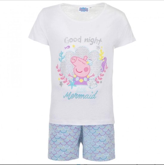 Peppa Pig - Shortama - Wit - 6 jaar -  Maat 116